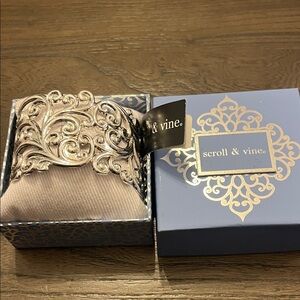 Scroll & Vine Silver Napkin Rings